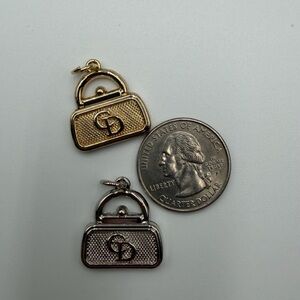 Elegant Gold and Silver Handbag Pendant Necklace